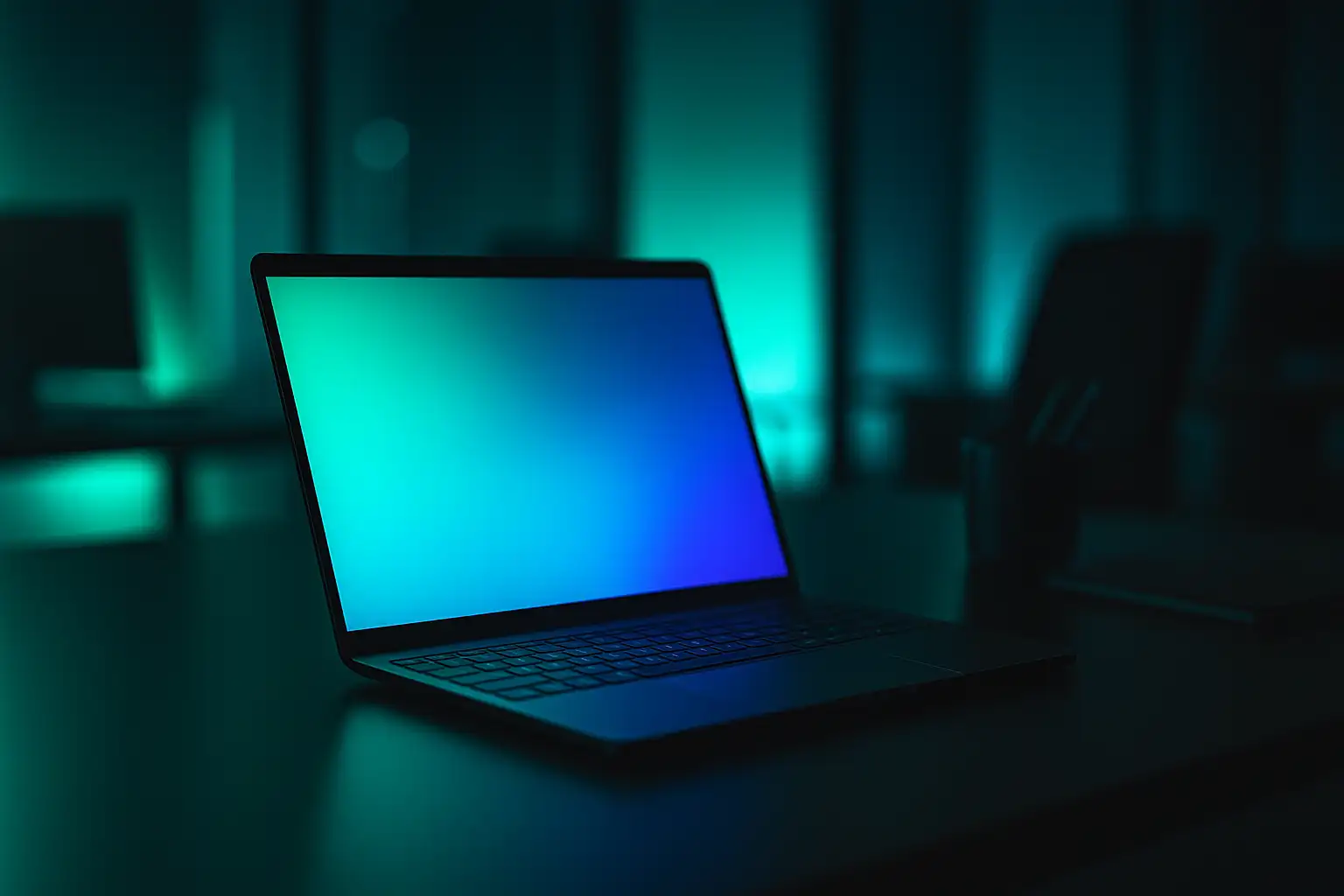 AI w marketingu - laptop na biurku